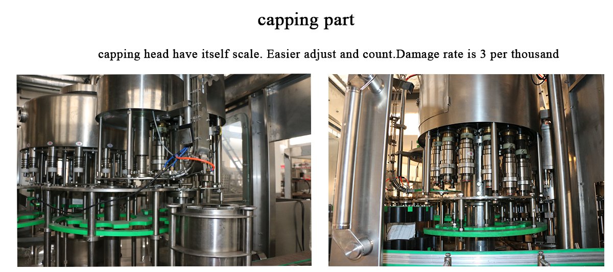 capping part of carbonated soft drink filling machine